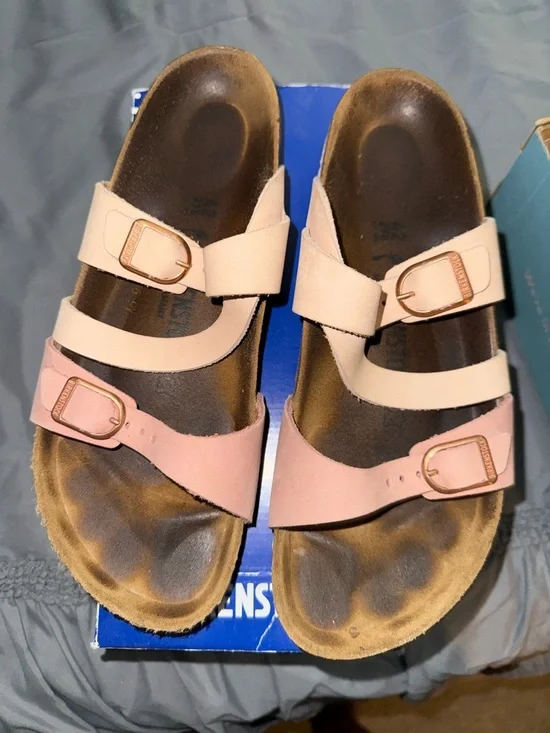 Birkenstock Salina Double-Strap Sandals in Rose/Old Rose - Picture 2 of 2